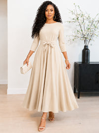 Solid Tied-Front Dress