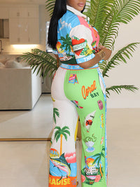 Printed Shirt & Pants Set