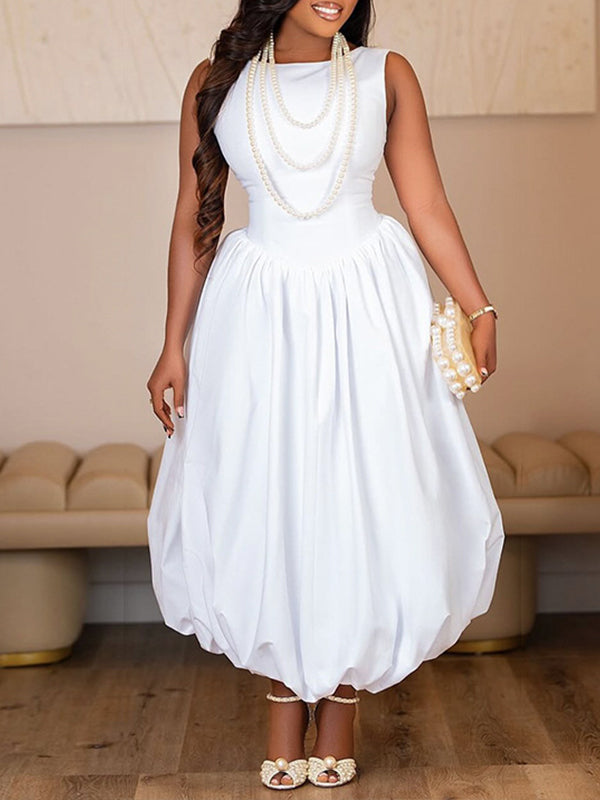 Beautiedoll Solid Sleeveless Dress