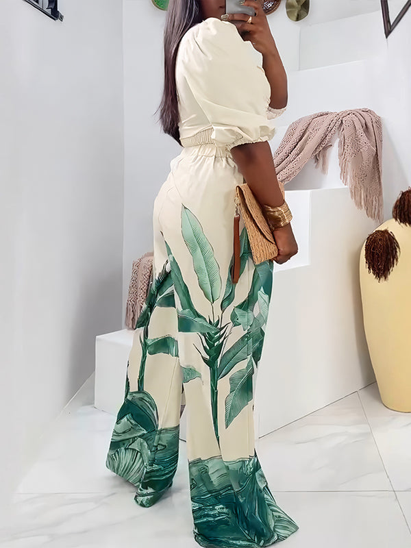 Beautiedoll V-Neck Top & Pants Set