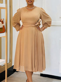 Beautiedoll V-Neck Pleated Dress