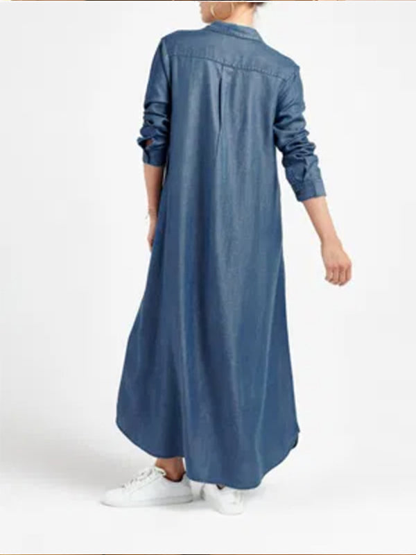 Beautiedoll Denim V-Neck Dress