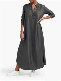 Beautiedoll Denim V-Neck Dress