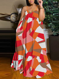 Printed Cami Maxi Dress--Clearance