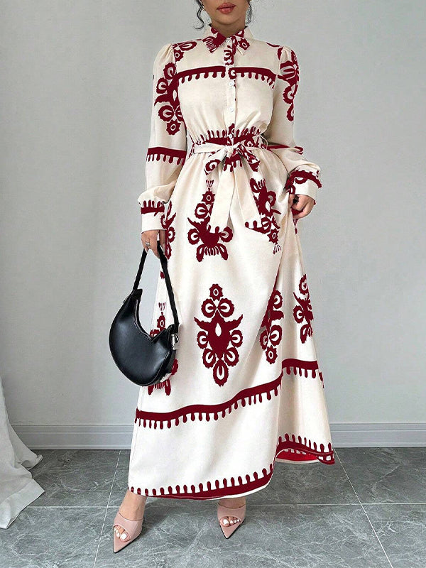 Beautiedoll Printed Shirt Dress