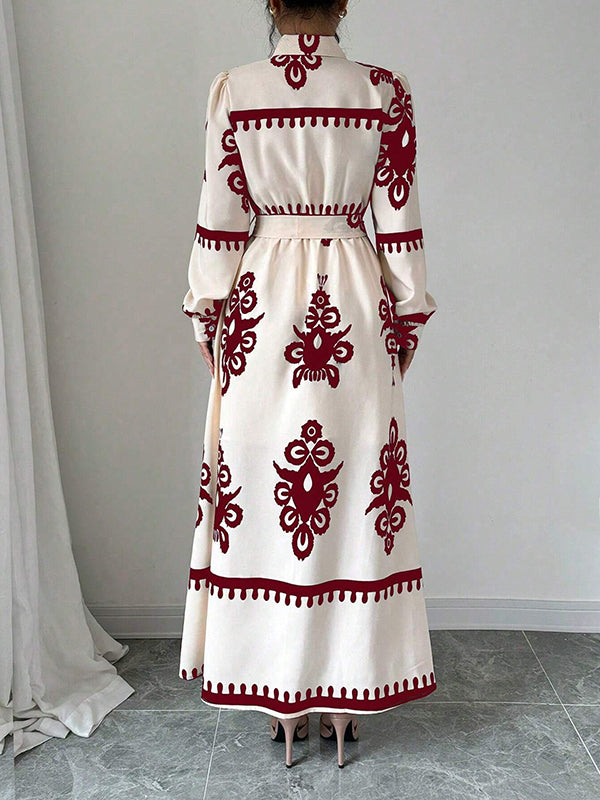 Beautiedoll Printed Shirt Dress