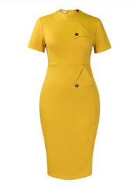 Beautiedoll Button Bodycon Dress