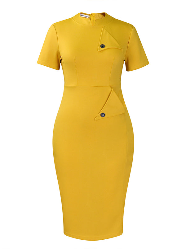 Beautiedoll Button Bodycon Dress