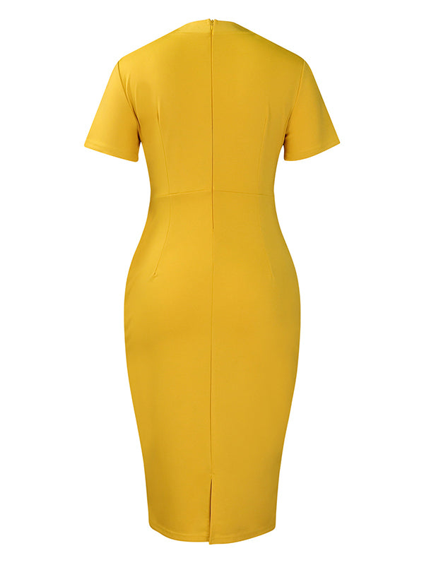 Beautiedoll Button Bodycon Dress