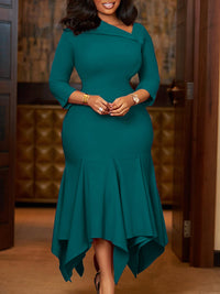 Beautiedoll Solid Asymmetric Mermaid Dress