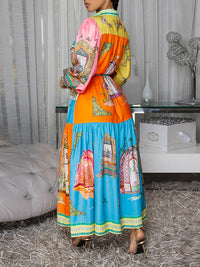 Beautiedoll Printed Shirt Dress