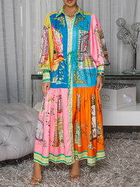 Beautiedoll Printed Shirt Dress