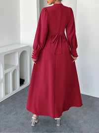 Beautiedoll Solid Tied Maxi Dress