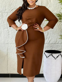 Floral Slit Midi Dress