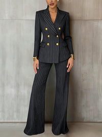 Stripe Blazer & Pants Set