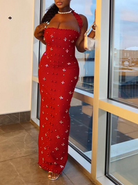 Studded Halter Dress