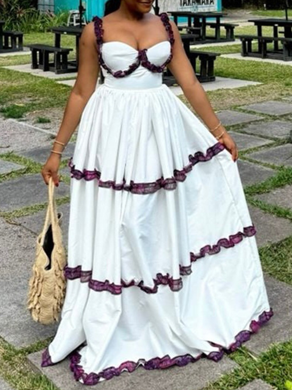 Frilled Cami Maxi Dress