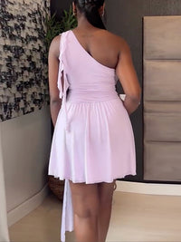 One-Shoulder Ruched Dress