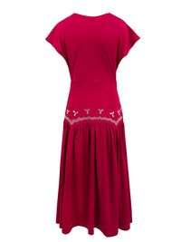 Studded V-Neck Dress