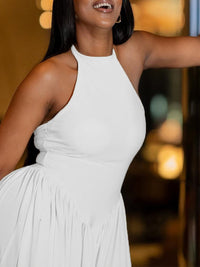 Ruched Combo Sleeveless Dress