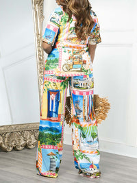 Printed Shirt & Pants Set