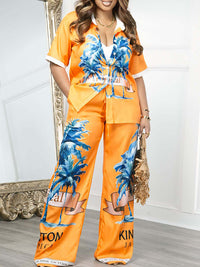 Printed Shirt & Pants Set