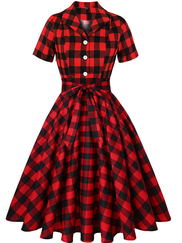 Printed Tied Shirt Dress