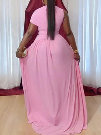 One-Shoulder Ruched Maxi Dress