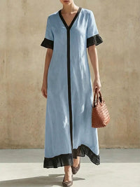 Ruffle Contrast Dress