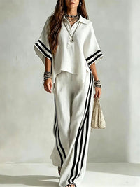 Stripe Shirt & Pants Set