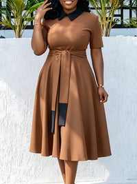 Two-Tone Tied Dress