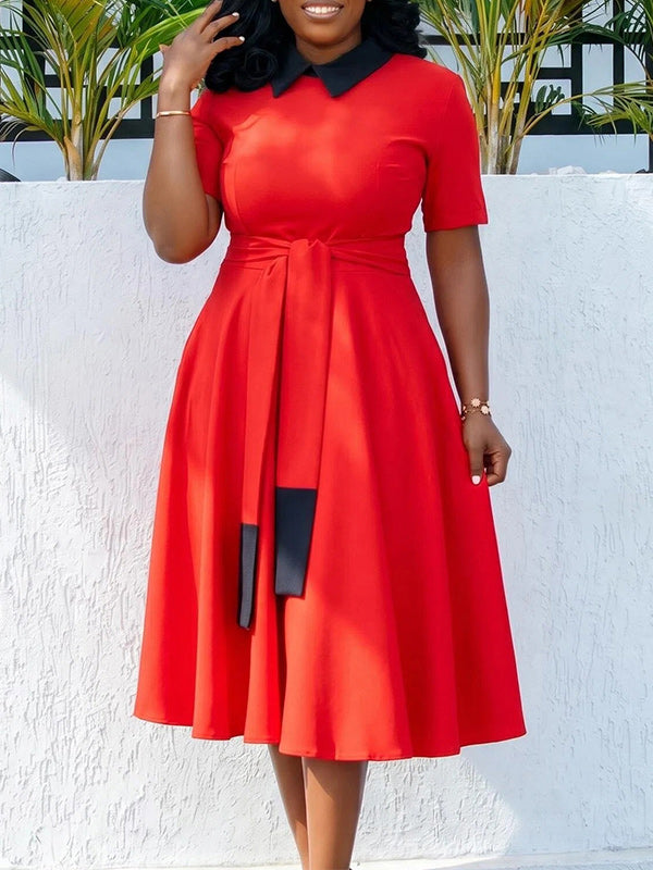 Two-Tone Tied Dress