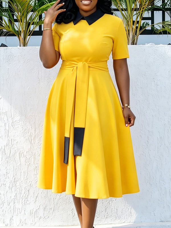 Two-Tone Tied Dress