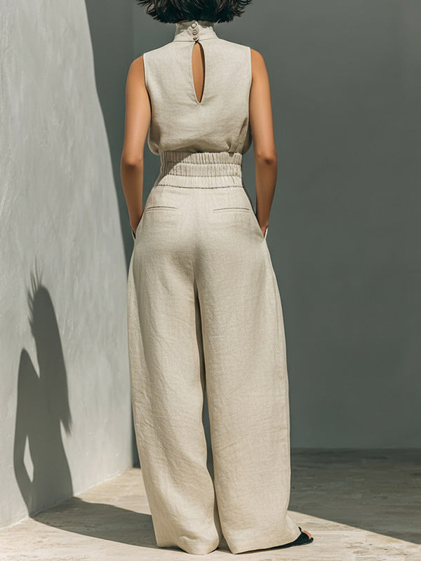 Mock-Neck Tank Top & Pants Set