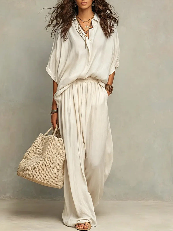 Solid Shirt & Pants Set