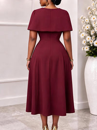 Cape Midi Dress