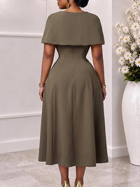 Cape Midi Dress