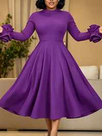 3D Floral Sleeve Dress