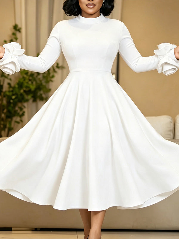 3D Floral Sleeve Dress