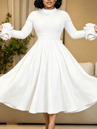 3D Floral Sleeve Dress