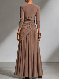 V-Neck Ruched Top & Skirt Set