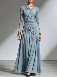 V-Neck Ruched Top & Skirt Set
