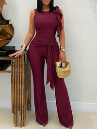 Draped Tank Top & Tied Pants Set